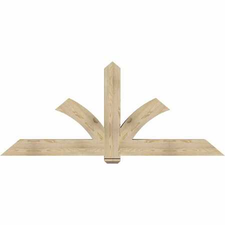 Ekena Millwork Redmond Rough Sawn Timber Gable Bracket, Douglas Fir, 84"W x 35"H x 6"D x 6"F, 10/12 Pitch GBW084X35X0606RED00RDF